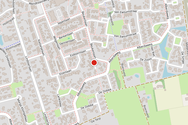 Brandweer-melding op Beukenlaan, Marum op 27 juni, kaart-overzicht