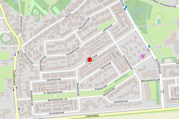 Brandweer-melding op Zaanstraat, Winschoten op 28 juni, kaart-overzicht
