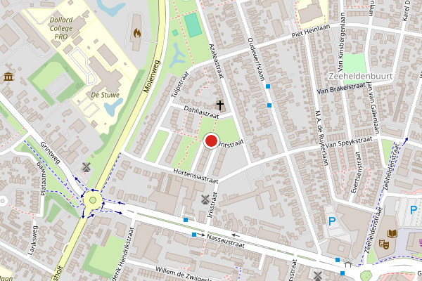 Brandweer-melding op Hyacintstraat, Winschoten op 28 juni, kaart-overzicht