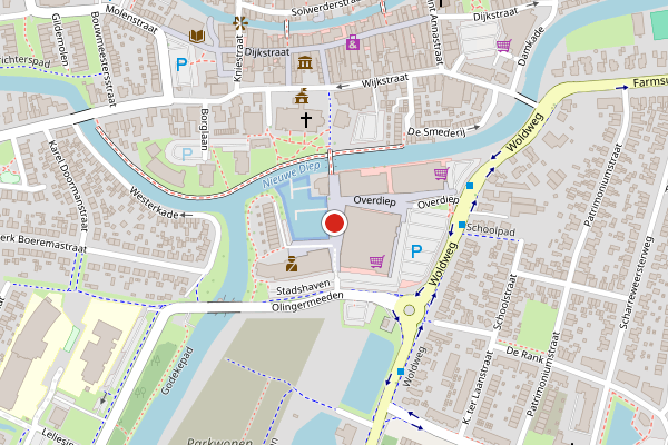 Brandweer-melding op Stadshaven, Appingedam op 28 juni, kaart-overzicht