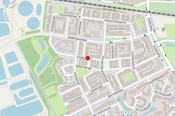 Brandweer-melding op Julianastraat, Groningen op 29 juni, kaart-overzicht