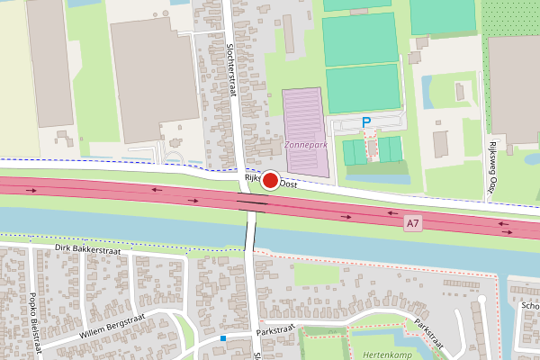 Brandweer-melding op RIJKSWEG OOST, Sappemeer op 29 juni, kaart-overzicht