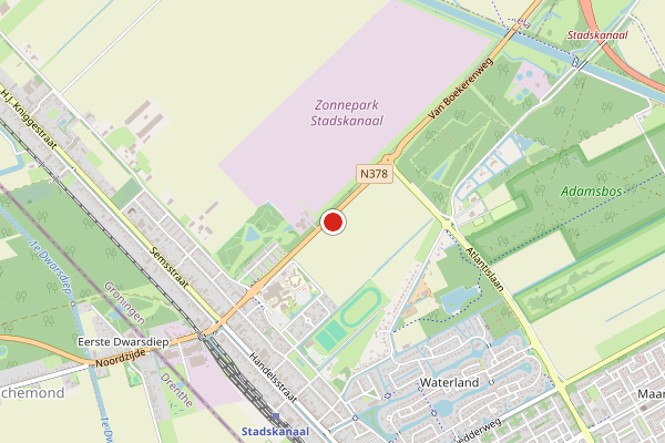 Brandweer-melding op Stadskanaal op 4 juli, kaart-overzicht