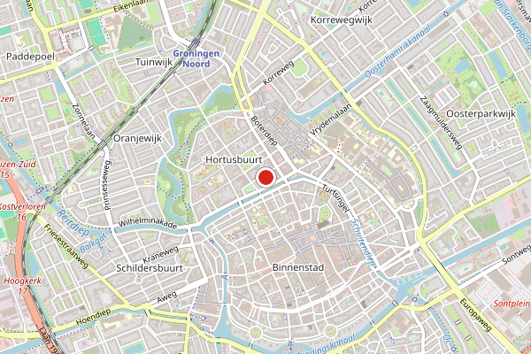 Brandweer-melding op Groningen op 6 juli, kaart-overzicht
