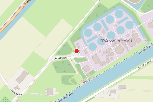 Brandweer-melding op Grasdijkweg, Garmerwolde op 6 juli, kaart-overzicht
