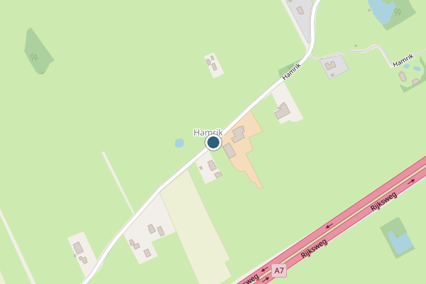 Politie-melding op Hamrik, Marum op 6 juli, kaart-overzicht