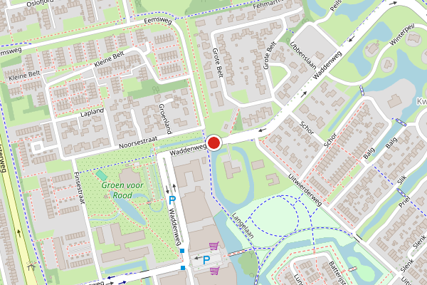 Brandweer-melding op Waddenweg, Delfzijl op 9 juli, kaart-overzicht