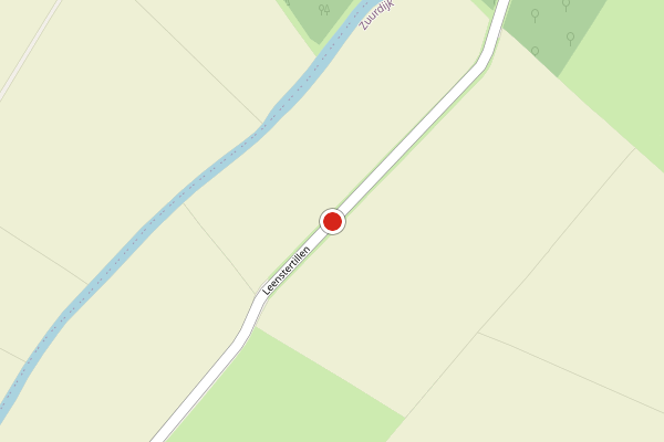 Brandweer-melding op Leenstertillen, Zuurdijk op 9 juli, kaart-overzicht