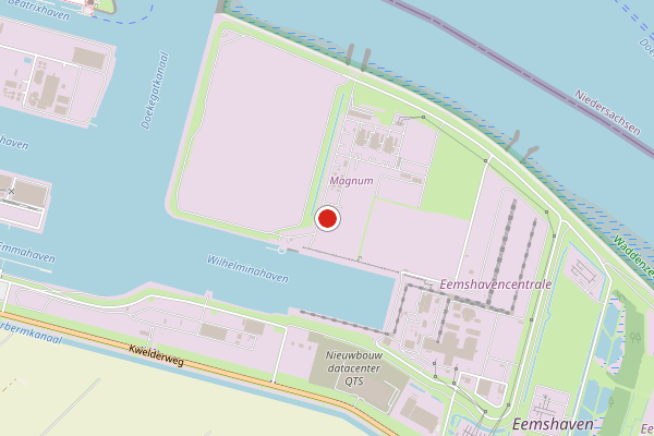 Brandweer-melding op Eemshaven op 11 juli, kaart-overzicht