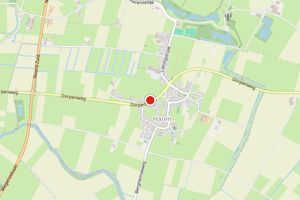Brandweer-melding op Haren GR op 11 juli, kaart-overzicht