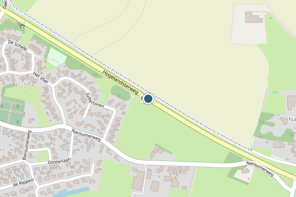 Politie-melding op Hogelandsterweg, Holwierde op 11 juli, kaart-overzicht