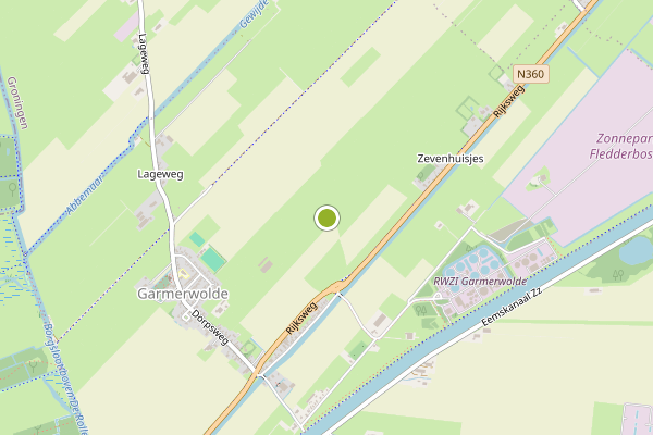 Ambulance-melding op Garmerwolde op 12 juli, kaart-overzicht