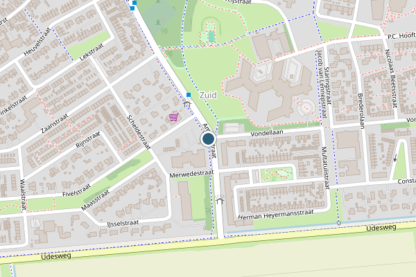 Politie-melding op Amstelstraat, Winschoten op 12 juli, kaart-overzicht