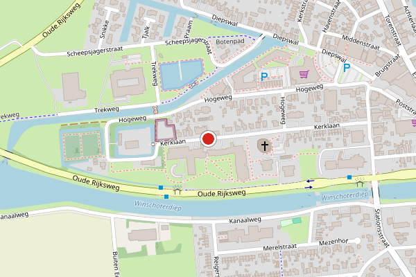 Brandweer-melding op Kerklaan, Scheemda op 12 juli, kaart-overzicht