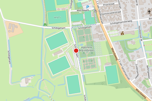 Brandweer-melding op Schilligeham, Winsum GR op 12 juli, kaart-overzicht