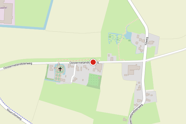 Brandweer-melding op Oosternielandsterweg, Oosternieland op 13 juli, kaart-overzicht