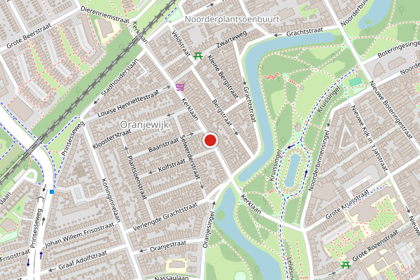 Brandweer-melding op Kerklaan, Groningen op 13 juli, kaart-overzicht
