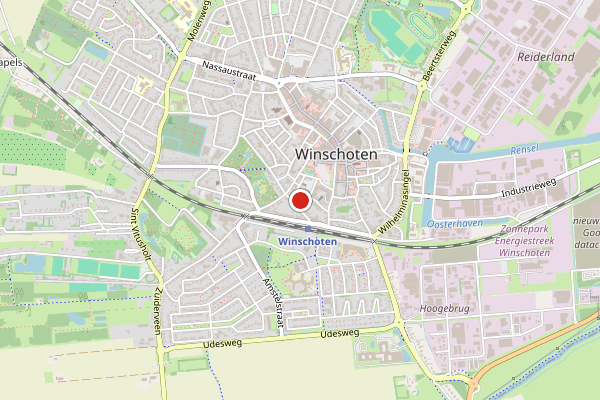 Brandweer-melding op Winschoten op 15 juli, kaart-overzicht