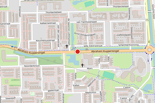 Brandweer-melding op Abraham Kuypersingel, Hoogezand op 15 juli, kaart-overzicht