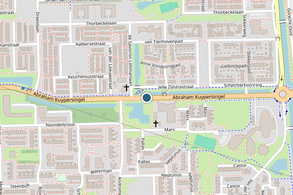Politie-melding op Abraham Kuypersingel, Hoogezand op 15 juli, kaart-overzicht