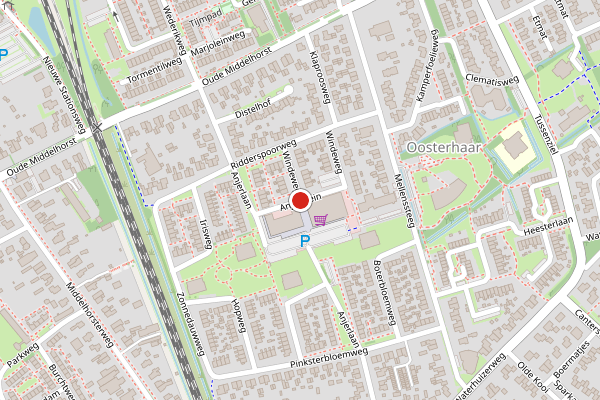 Brandweer-melding op Anjerplein, Haren GR op 16 juli, kaart-overzicht