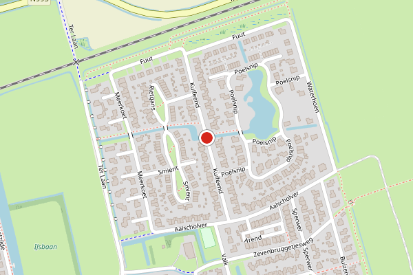 Brandweer-melding op Kuifeend, Bedum op 16 juli, kaart-overzicht