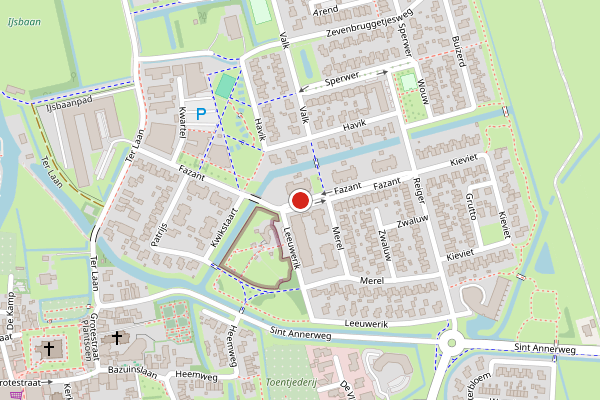 Brandweer-melding op Fazant, Bedum op 18 juli, kaart-overzicht