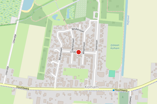 Brandweer-melding op Lindenlaan, Kolham op 19 juli, kaart-overzicht