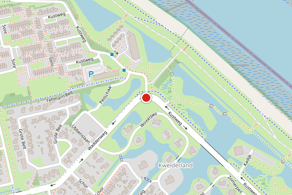 Brandweer-melding op Kustweg, Delfzijl op 19 juli, kaart-overzicht