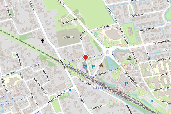 Brandweer-melding op Hooiweg, Zuidhorn op 20 juli, kaart-overzicht
