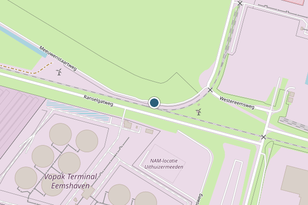 Politie-melding op Westereemsweg, Eemshaven op 21 juli, kaart-overzicht