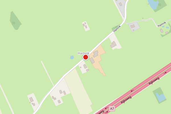 Brandweer-melding op Hamrik, Marum op 21 juli, kaart-overzicht