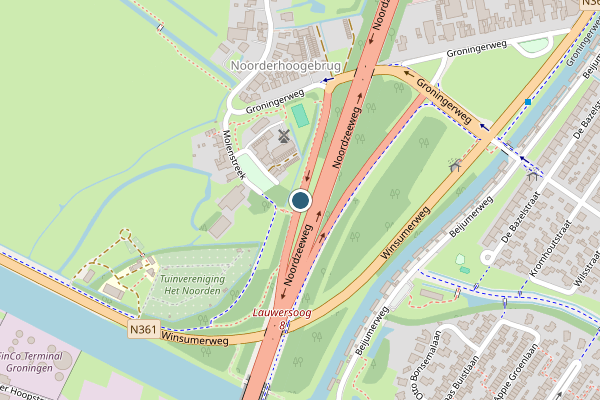Politie-melding op Groningen op 21 juli, kaart-overzicht