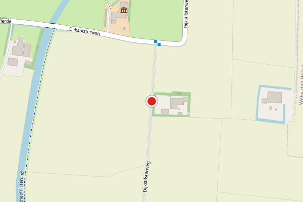 Brandweer-melding op Dijkstilsterweg, Leens op 22 juli, kaart-overzicht