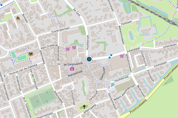 Politie-melding op Hoofdstraat, Zuidhorn op 24 juli, kaart-overzicht
