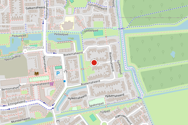 Brandweer-melding op Boelemaheerd, Groningen op 24 juli, kaart-overzicht