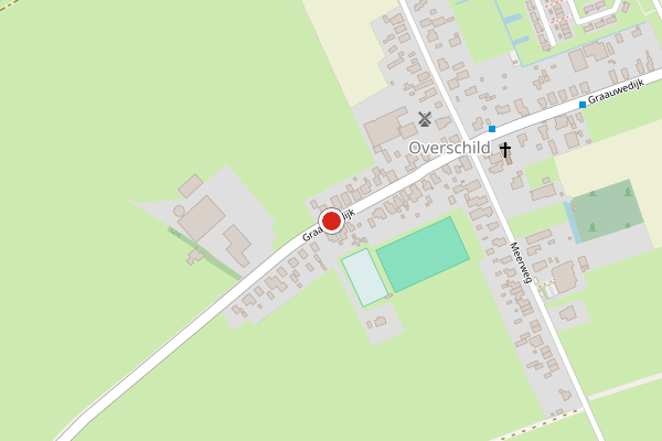 Brandweer-melding op Graauwedijk, Overschild op 26 juli, kaart-overzicht