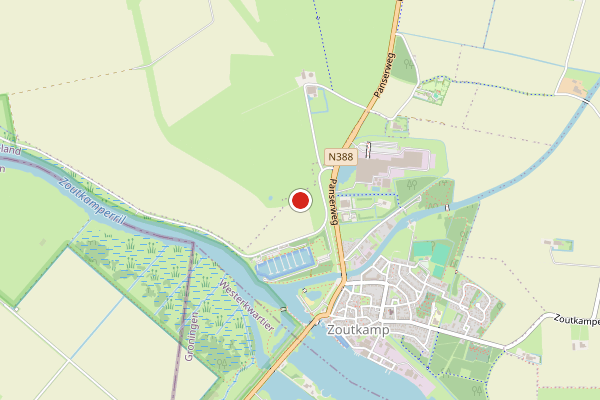 Brandweer-melding op Zoutkamp op 27 juli, kaart-overzicht
