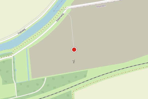 Brandweer-melding op Eekerweg, Meeden op 27 juli, kaart-overzicht
