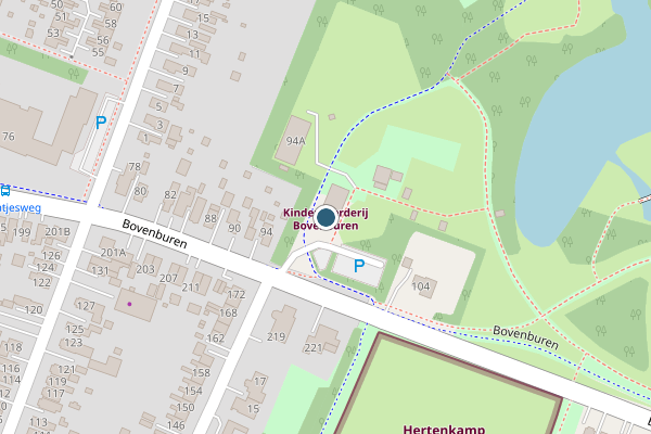 Politie-melding op Bovenburen, Winschoten op 5 juli, kaart-overzicht