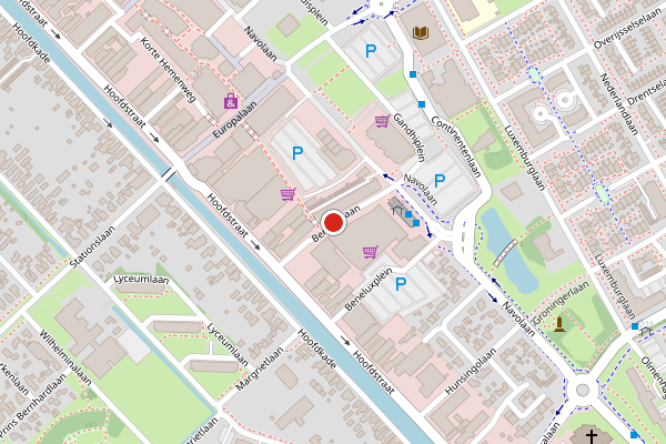 Brandweer-melding op Beneluxlaan, Stadskanaal op 29 juni, kaart-overzicht