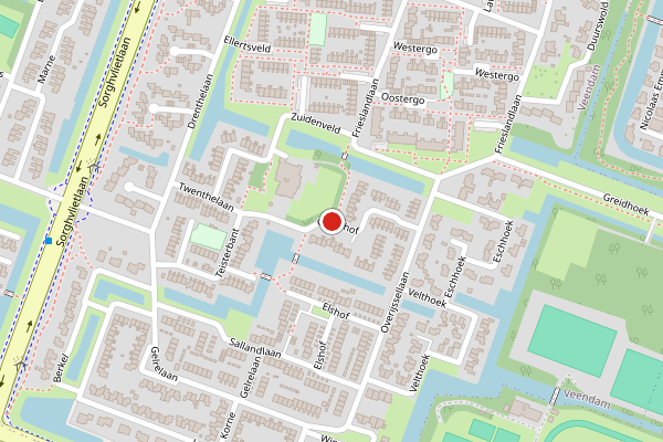 Brandweer-melding op Oldenhof, Veendam op 22 juni, kaart-overzicht