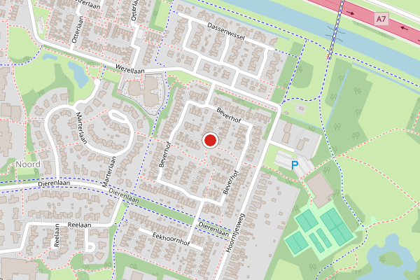 Brandweer-melding op Beverhof, Winschoten op 29 juni, kaart-overzicht