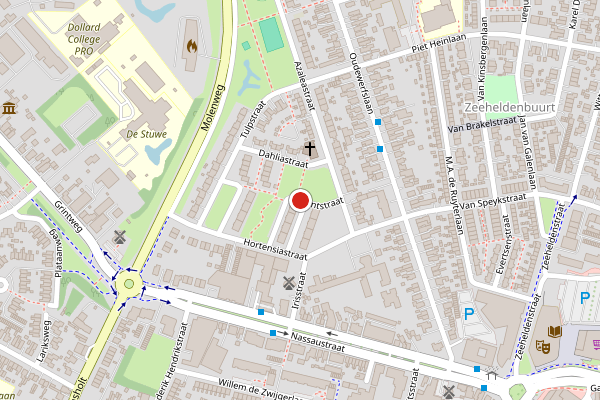 Brandweer-melding op Hyacintstraat, Winschoten op 28 juni, kaart-overzicht