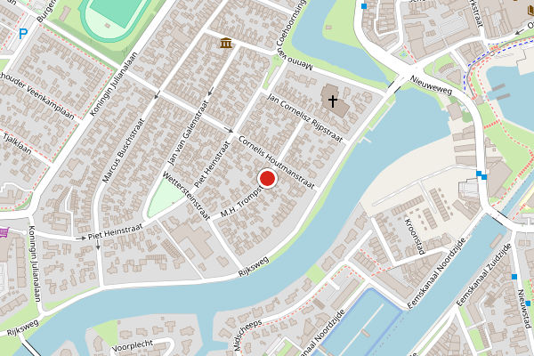Brandweer-melding op M.H. Trompstraat, Delfzijl op 29 juni, kaart-overzicht