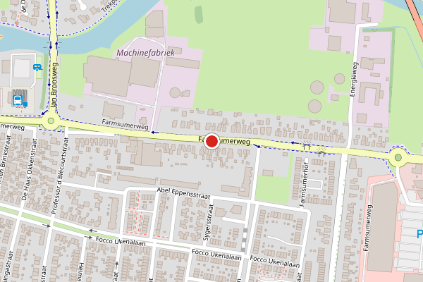 Brandweer-melding op Farmsumerweg, Appingedam op 28 juni, kaart-overzicht