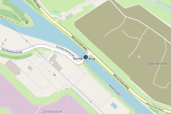 Politie-melding op Duinkerkenbrug, Groningen op 28 juli, kaart-overzicht