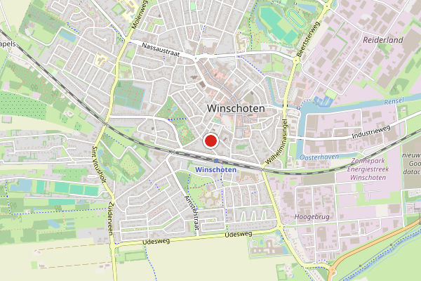 Brandweer-melding op Winschoten op 28 juli, kaart-overzicht