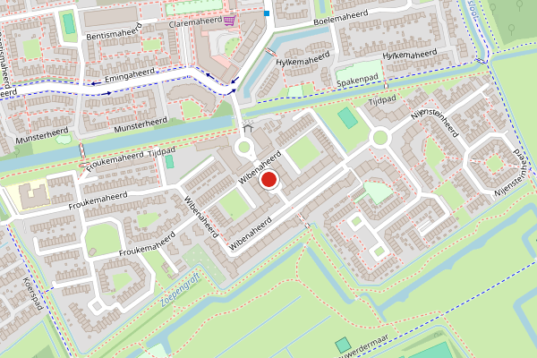 Brandweer-melding op Wibenaheerd, Groningen op 30 juli, kaart-overzicht
