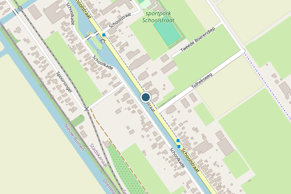 Politie-melding op Schoolstraat, Musselkanaal op 30 juli, kaart-overzicht